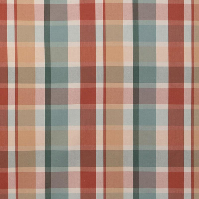 Lee Jofa Fisher Plaid Teal/Spice Fabric 2023107.519.0