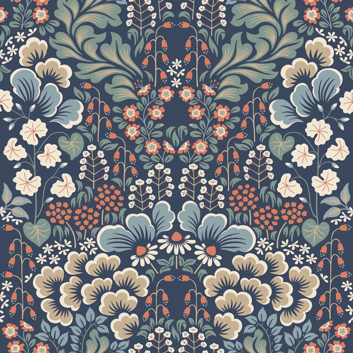 Schumacher Blomstervall Midnight Multi Wallpaper 2097