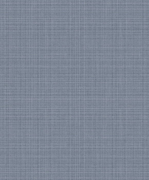 Seabrook Designs Crosshatch Linen Metallic Slate Blue Wallpaper Sample 2231902