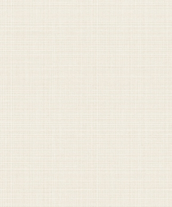 Seabrook Designs Crosshatch Linen Metallic Ivory Wallpaper Sample 2231903