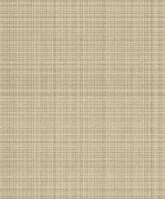 Seabrook Designs Crosshatch Linen Metallic Khaki Wallpaper 2231905