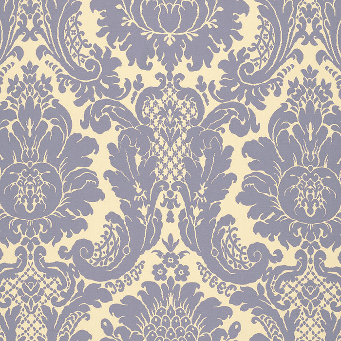 Schumacher Harmon Manor II Blue Fabric 2643543