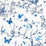 Schumacher Birds & Butterflies Porcelain Wallpaper Sample 2704421