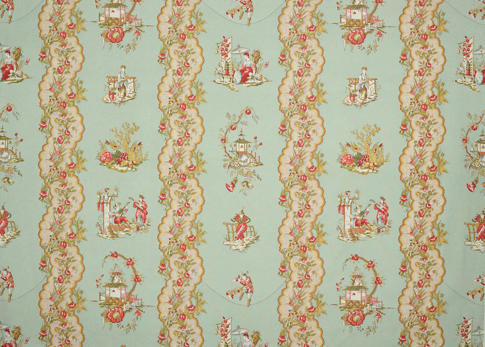 Braquenie La Fanfare Chinoise Amande Fabric Sample B7635001