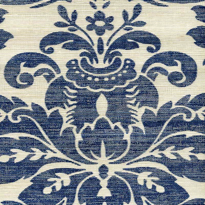 Quadrille Monty On Grasscloth Navy Wallpaper 302150R-04