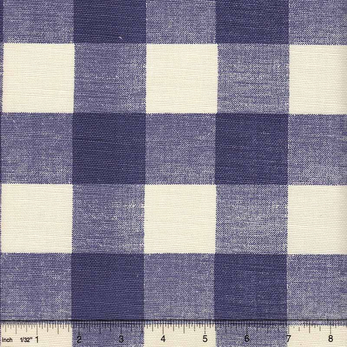 Quadrille Hingham Plaid New Navy Fabric Sample 302528F