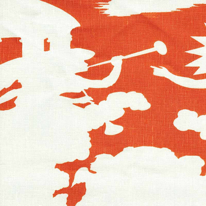 Quadrille Independence Background Orange Fabric Sample 302724F-CU