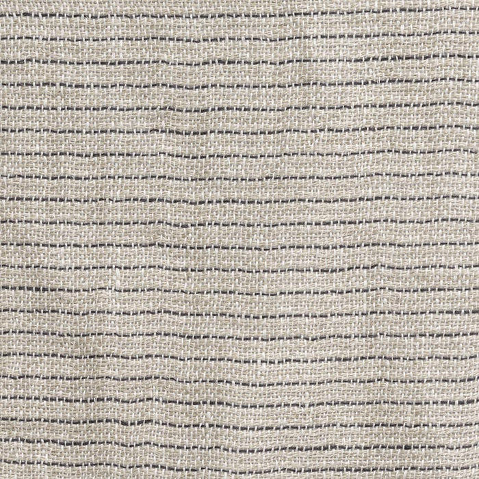 Holly Hunt Great Plains Linen Pinstripe Ink & Natural Fabric Sample 3029/07