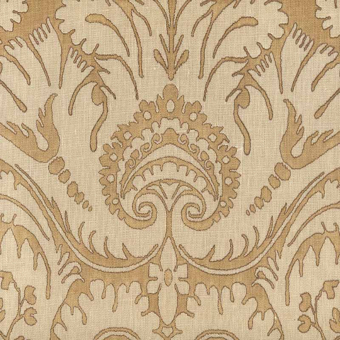 Quadrille Borghese Camel Taupe Brown Fabric Sample 306243F-CU