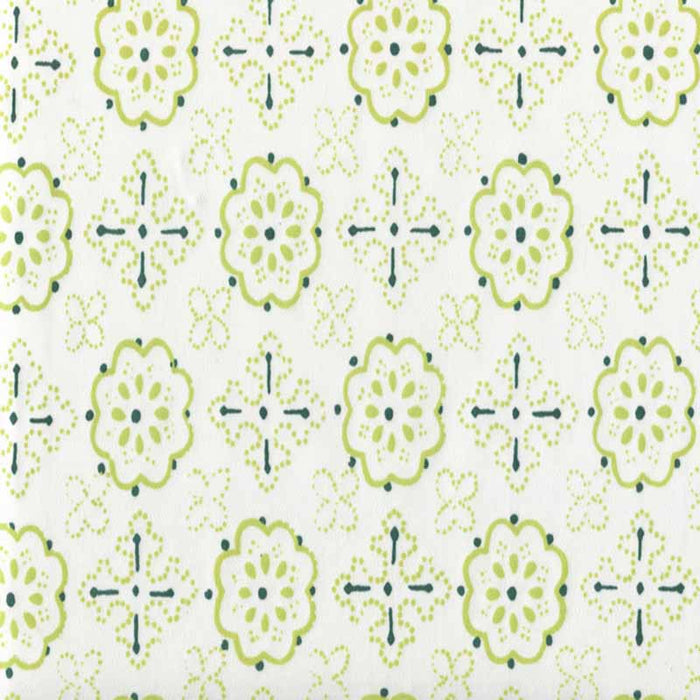 Quadrille Crawford Green Lime Fabric Sample 306311CTTN