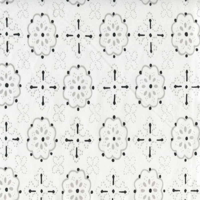 Quadrille Crawford Light Grey Black Fabric Sample 306312CTTN