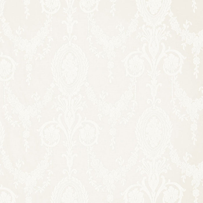 Schumacher Jacquard Sheer Ivory Fabric 32645