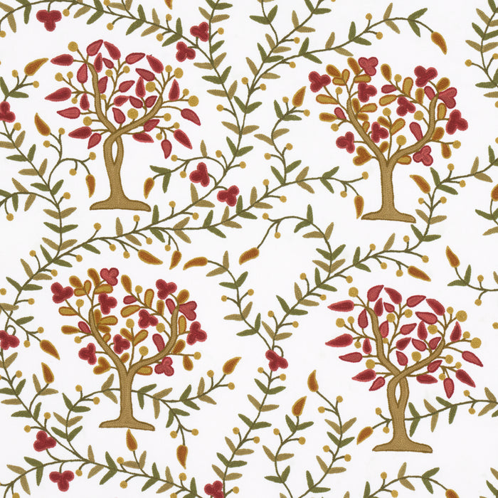 Schumacher Highgrove Tree Crewel Mulberry Fabric 3415000