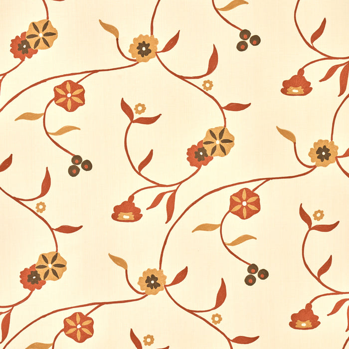 Schumacher Indira Embroidery Spice Fabric 3438001