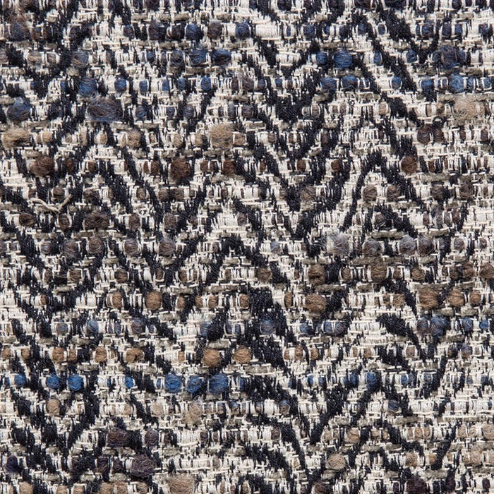 Holly Hunt Great Plains Herringbone Tweed Navy & Taupe Fabric Sample 3827/01