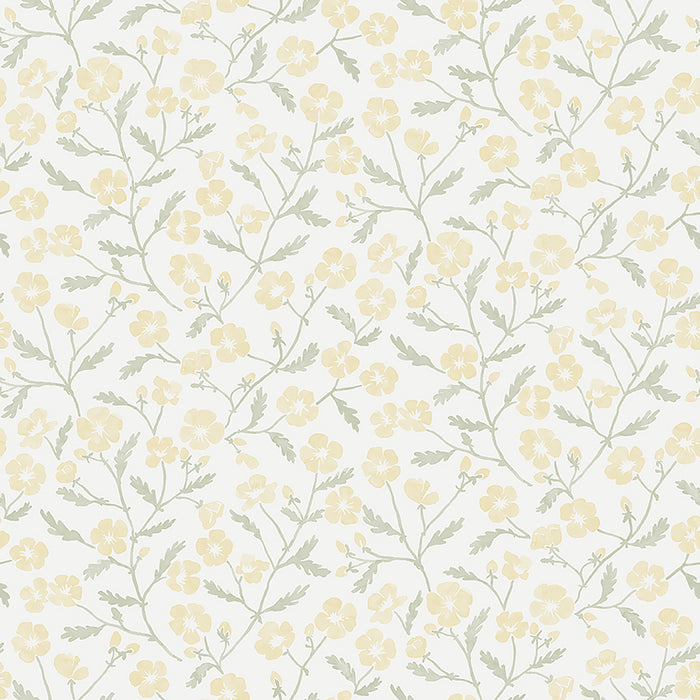 Schumacher Mira Yellow Wallpaper 3965