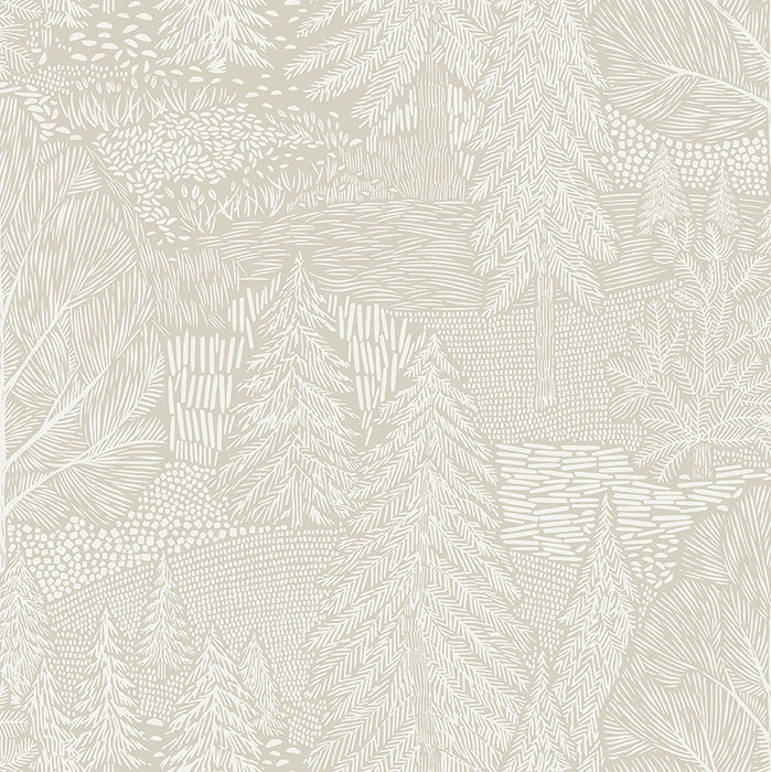 Schumacher Northern Forest Ivory Wallpaper 4703