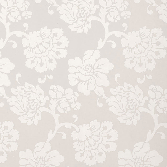 Schumacher Albero Floreale Damask Grey Wallpaper Sample 5003624