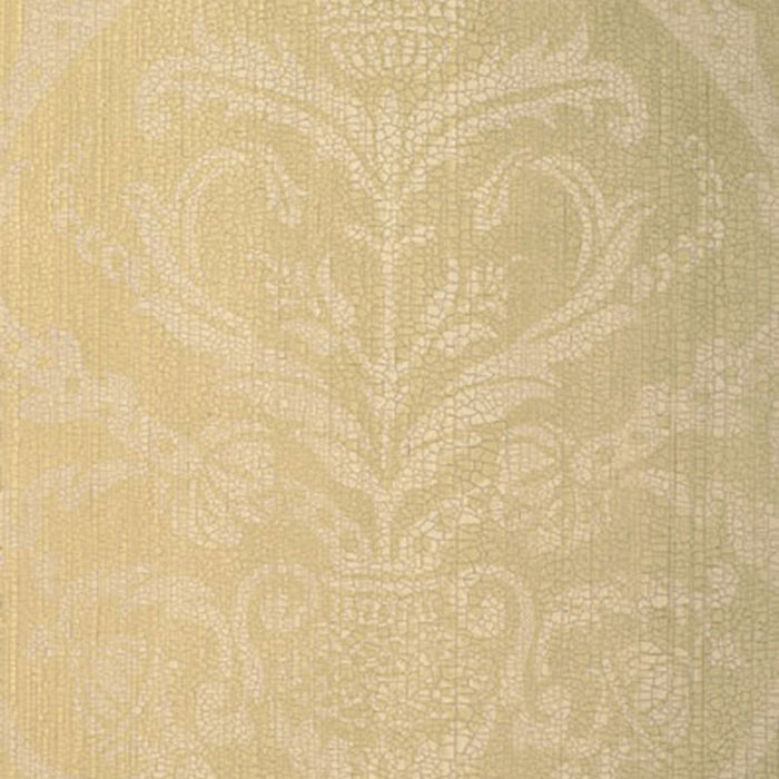 Schumacher Masaccio Damask Bisque Wallpaper Sample 5003680