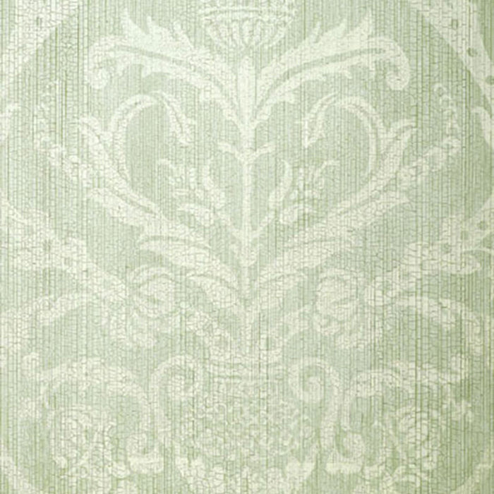 Schumacher Masaccio Damask Aqua Wallpaper Sample 5003683
