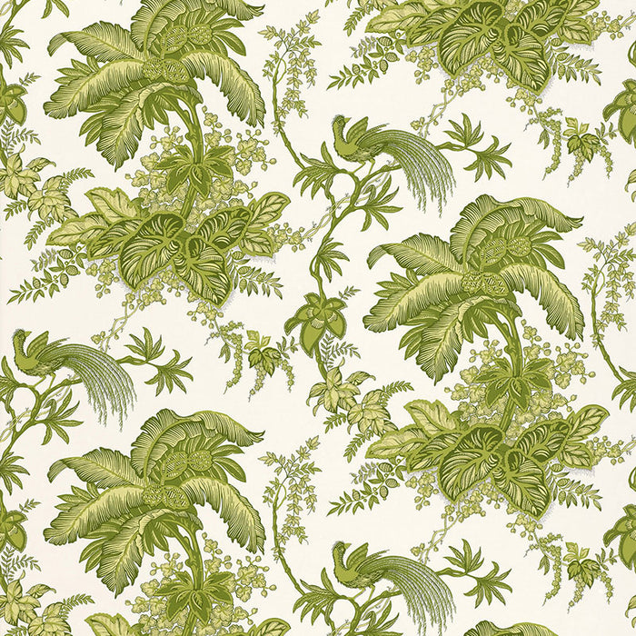 Schumacher Coconut Grove Leaf Wallpaper Sample 5004053