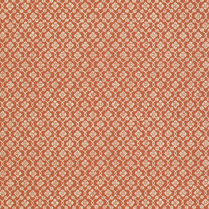 Schumacher Harbury Trellis Coral Wallpaper 5004145