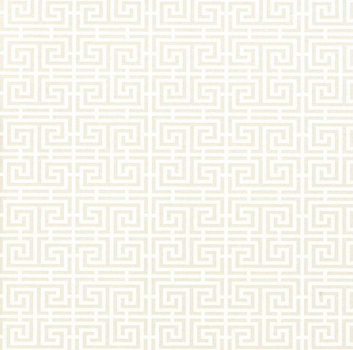 Schumacher Chinois Fret Alabaster Wallpaper Sample 5004160