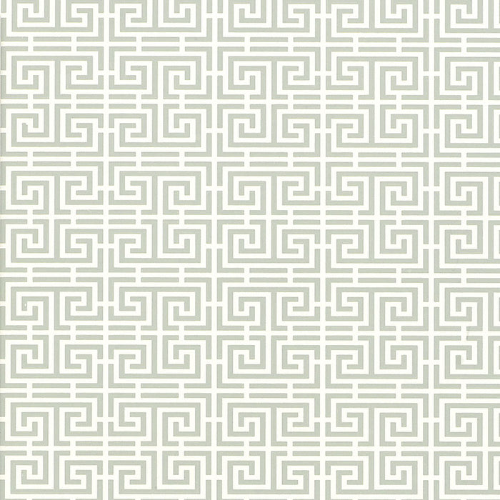 Schumacher Chinois Fret Mineral Wallpaper Sample 5004161