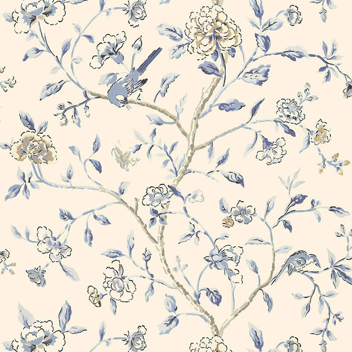 Schumacher Annabelle Vine Porcelain Wallpaper Sample 5004401