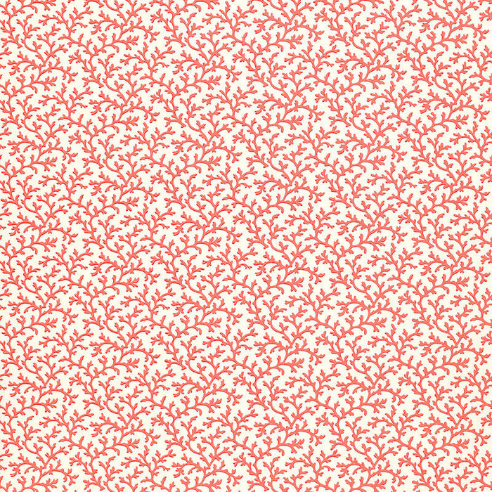 Schumacher Coral Vine Garnet Wallpaper Sample 5004415