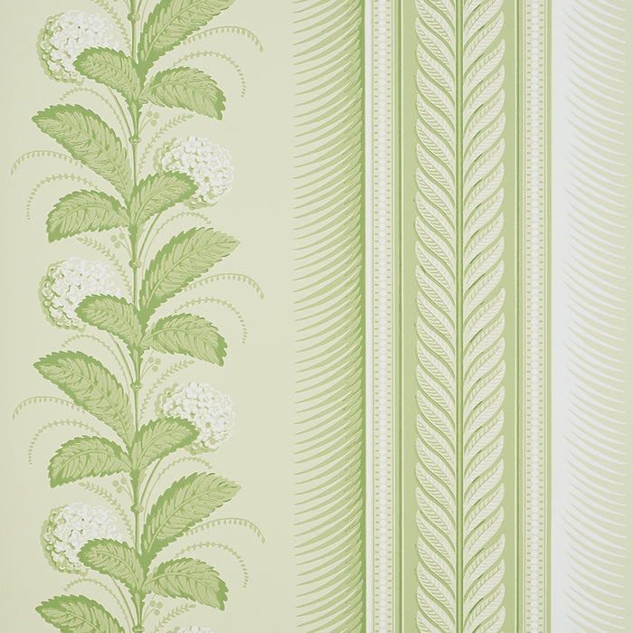 Schumacher Hydrangea Drape Green Wallpaper Sample 5004456