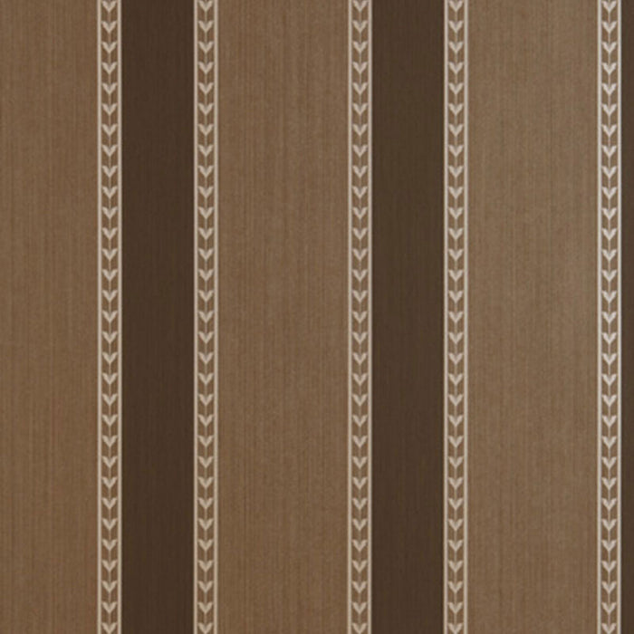 Schumacher Lansdowne Strie Stripe Truffle Wallpaper Sample 5004623