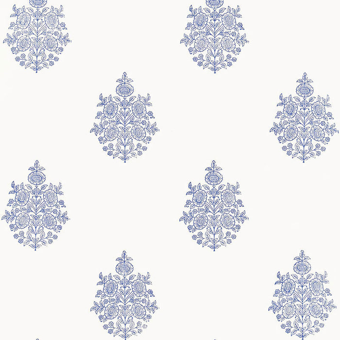 Schumacher Asara Flower Delft Wallpaper Sample 5005321