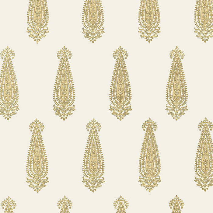 Schumacher Katara Paisley Straw Wallpaper 5005332