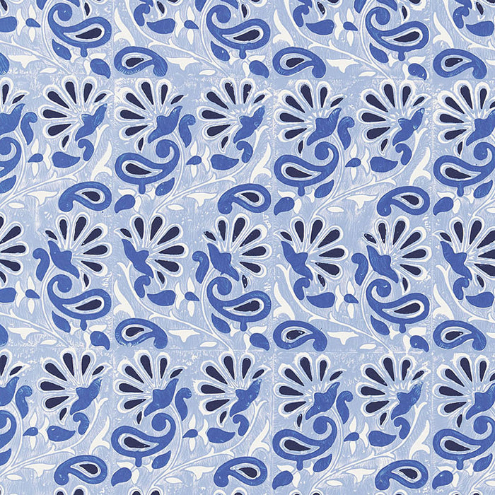 Schumacher Rampura Delft Wallpaper Sample 5005341