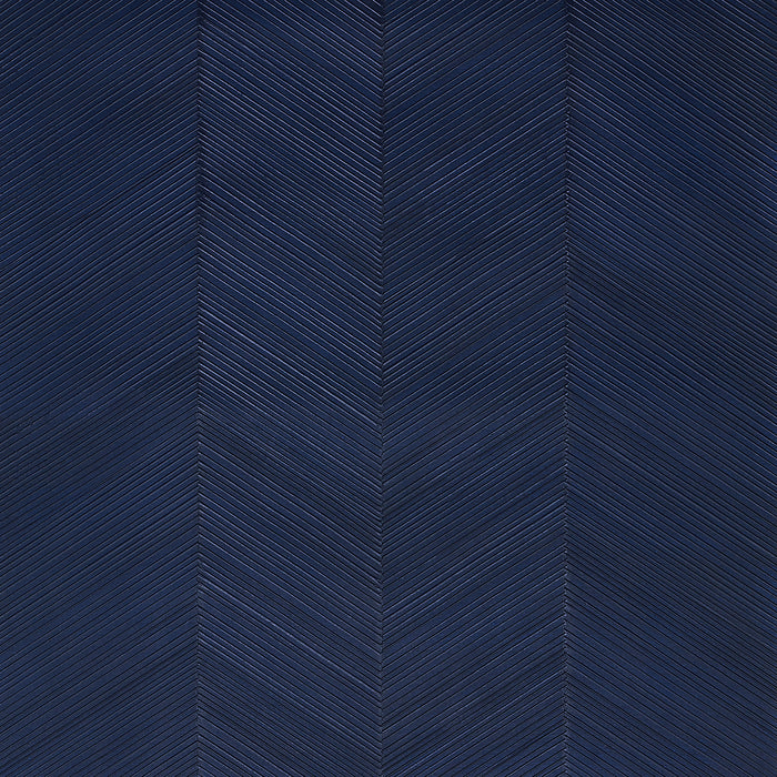Schumacher Chevron Texture Midnight Blue Wallpaper Sample 5005654