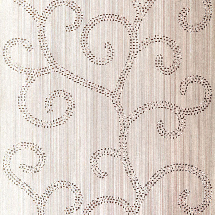 Schumacher Raindrop Scroll Amethyst Wallpaper Sample 5005700
