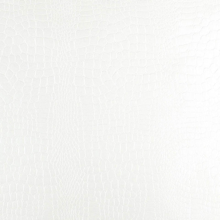 Schumacher Crocodile White Wallpaper Sample 5005830