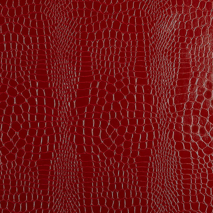 Schumacher Crocodile Crimson Wallpaper Sample 5005831