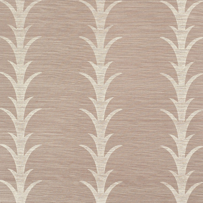 Schumacher Acanthus Stripe Sisal Haze Wallpaper Sample 5006055