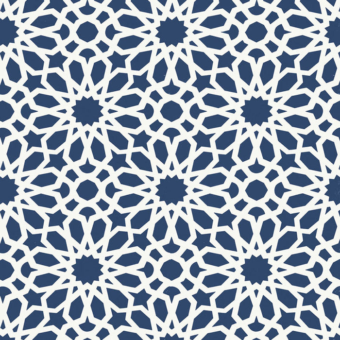 Schumacher Agadir Screen Lapis Wallpaper Sample 5006640