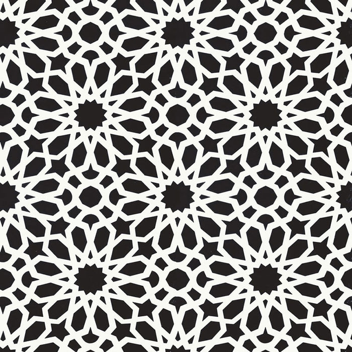 Schumacher Agadir Screen Noir Wallpaper Sample 5006642