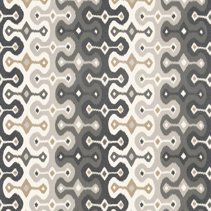 Schumacher Darya Ikat Sidewall Stone Wallpaper 5006650