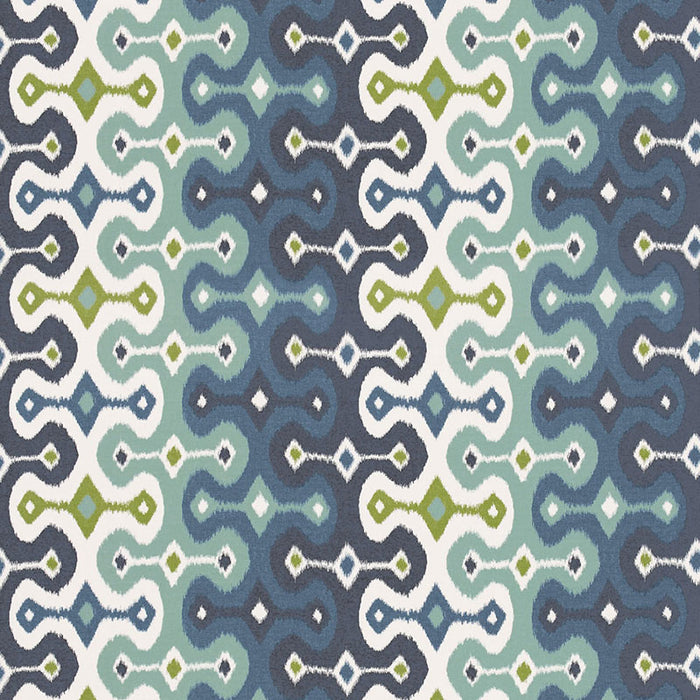 Schumacher Darya Ikat Sidewall Sky Wallpaper 5006652