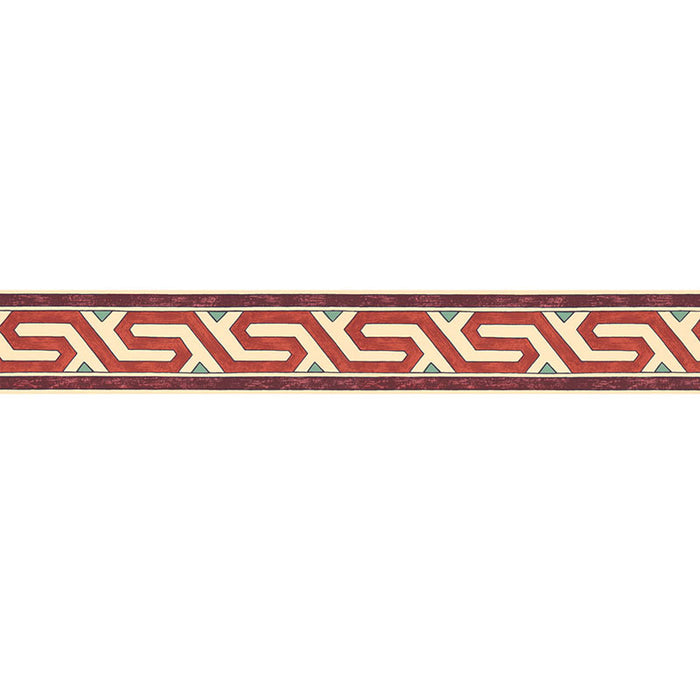Schumacher Bosphorus Border Pomegranate Wallpaper Sample 5006722