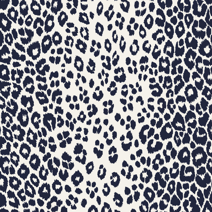 Schumacher Iconic Leopard Ink Wallpaper Sample 5007010