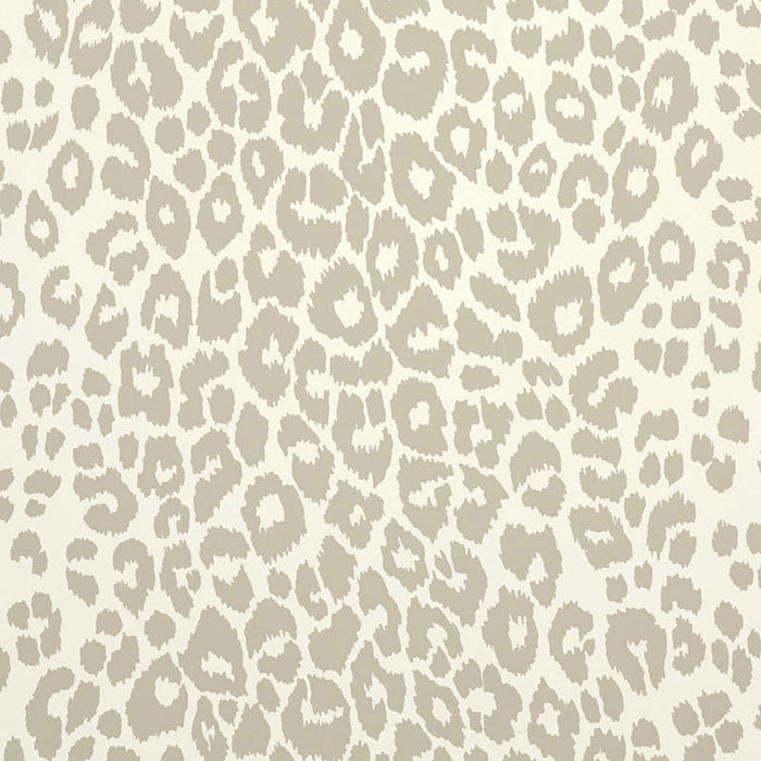 Schumacher Iconic Leopard Linen Wallpaper Sample 5007011