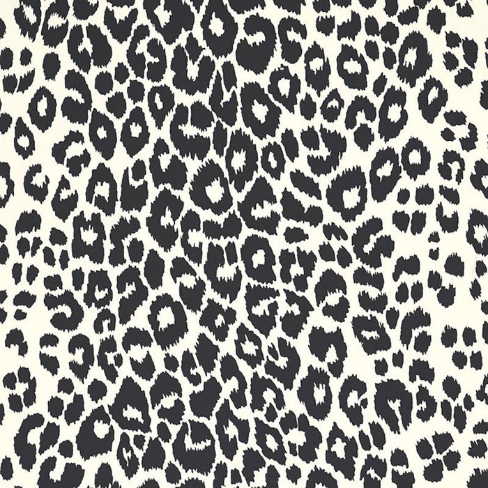 Schumacher Iconic Leopard Graphite Wallpaper Sample 5007012