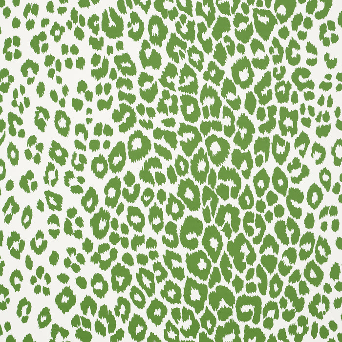 Schumacher Iconic Leopard Green Wallpaper Sample 5007015