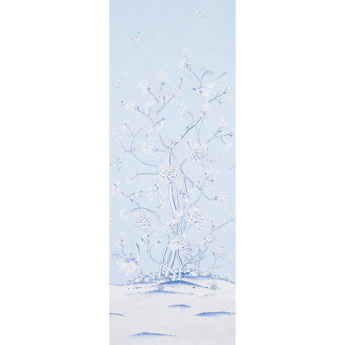 Schumacher Chinois Palais Panel Sky Wallpaper Sample 5007128